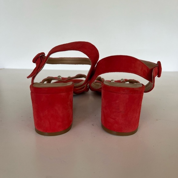 Anthropologie Mary Red Studded Heeled Sandals, size 41 / 10 - Picture 5 of 10